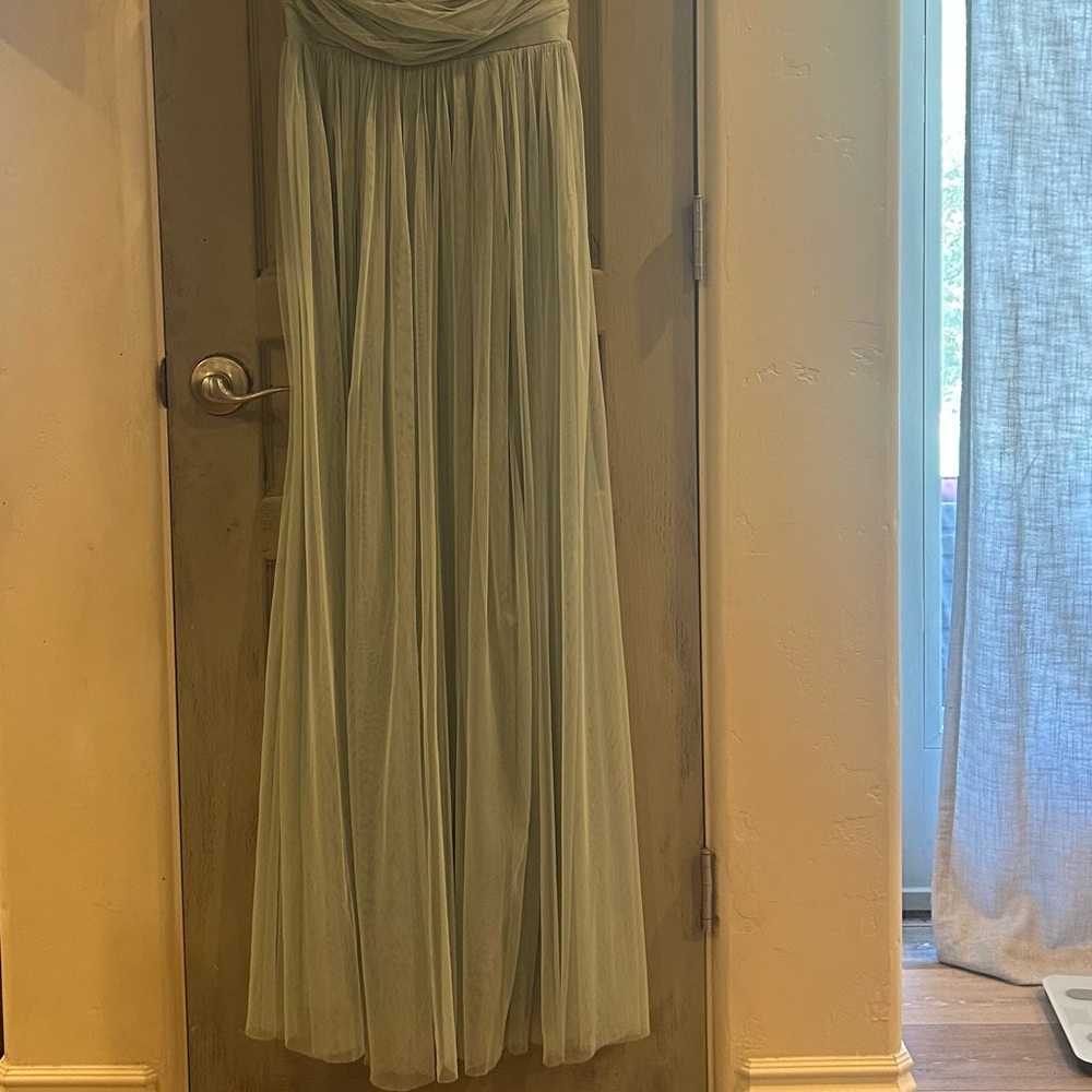 Light Green Tulle Maxi Dress - Picture 5 of 5